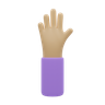 hello gesture 3d logo
