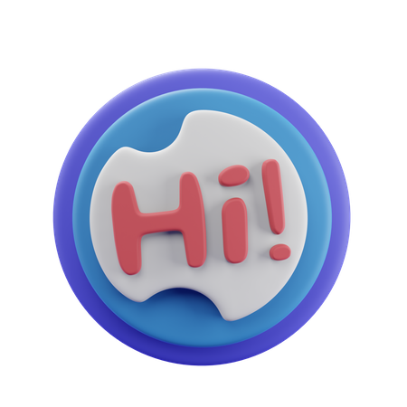 Free Hi  3D Icon