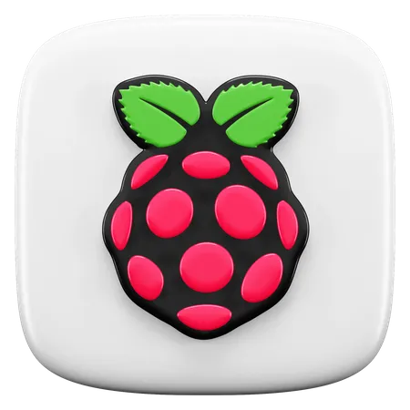 Free Das Raspberry Pi Logo Das Eine Reihe Kleiner Einplatinencomputer Darstellt 3D Icon