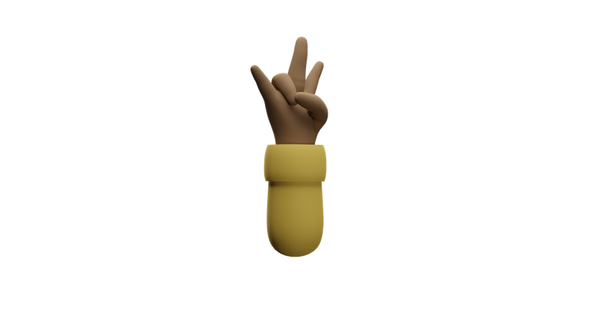 Free Hip hop hand gesture  3D Illustration