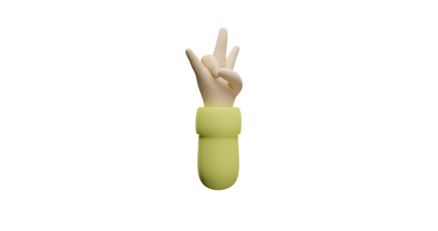 Free Hip hop hand gesture  3D Icon