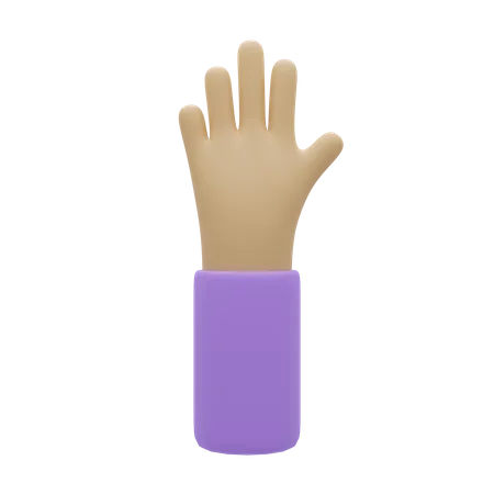 Free Hola gesto con la mano  3D Illustration