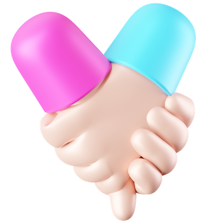 Free Holding Hands 3D Icon