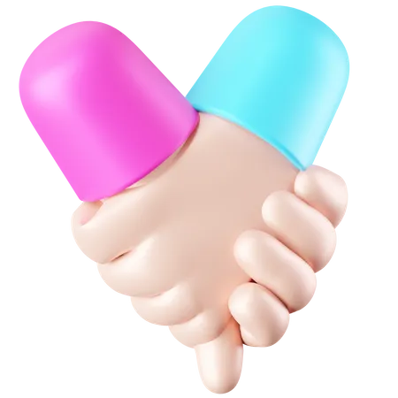 Free Holding Hands 3D Icon