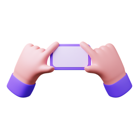 Free Holding Smartphone  3D Icon