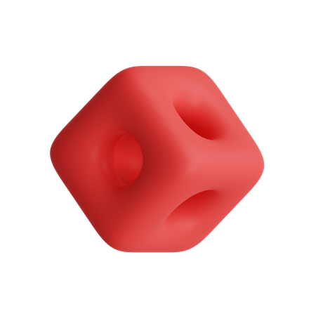 Free Holed cube  3D Icon