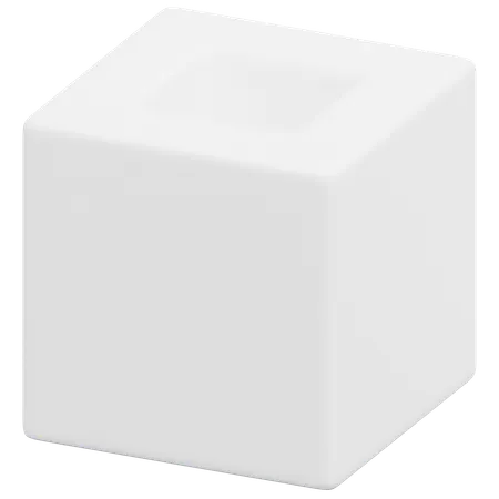 Free Hollow Top Cube  3D Icon