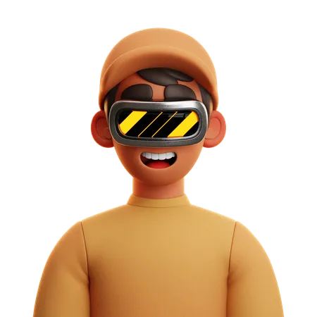 Free Homem com chapéu  3D Icon