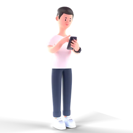 Free Homme d'affaires discutant au téléphone  3D Illustration