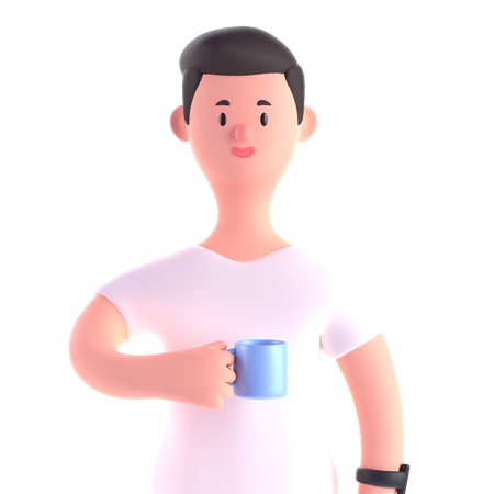 Free Homme affaires, tenue, tasse  3D Illustration