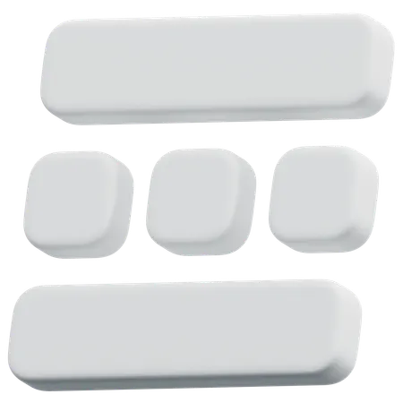 Free Horizontal Card Sections  3D Icon