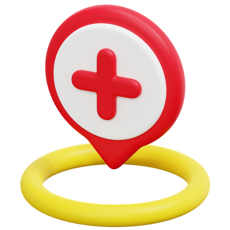 Free Hospital Location  3D Icon