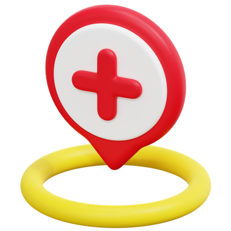 Free Hospital Location  3D Icon