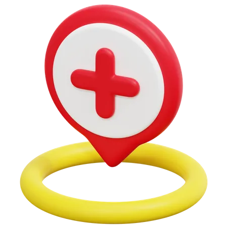 Free Hospital Location  3D Icon
