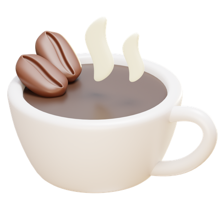 Free Hot Coffee  3D Icon