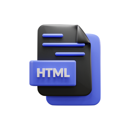 Free Html File  3D Icon
