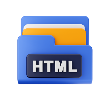 Free Html Folder  3D Icon