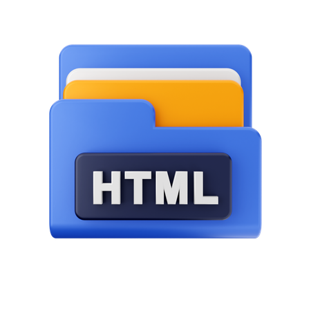 Free Html Folder  3D Icon