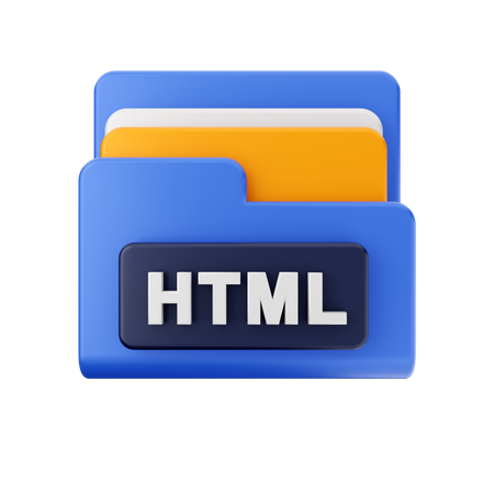 Free Html Folder  3D Icon