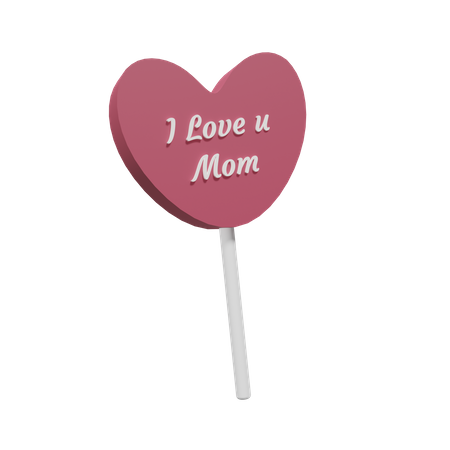 Free I Love Mom Candy  3D Icon