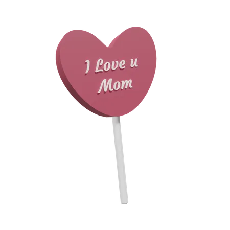 Free I Love Mom Candy  3D Icon