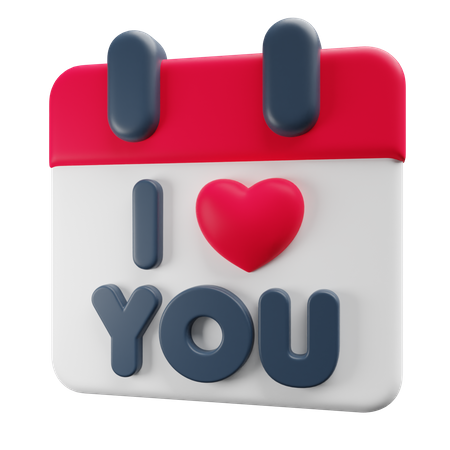 Free I love you  3D Icon