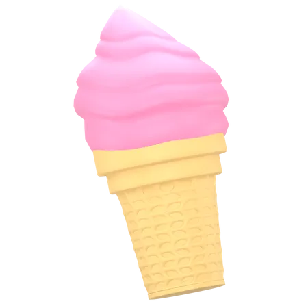 Free Ice Cream Cone  3D Icon