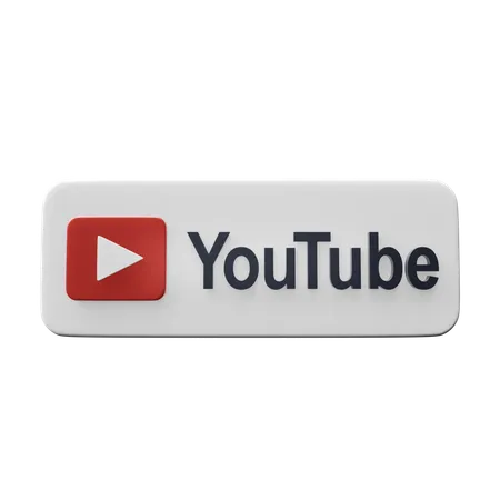 Free Ícone 3D do Youtube grátis branco  3D Icon