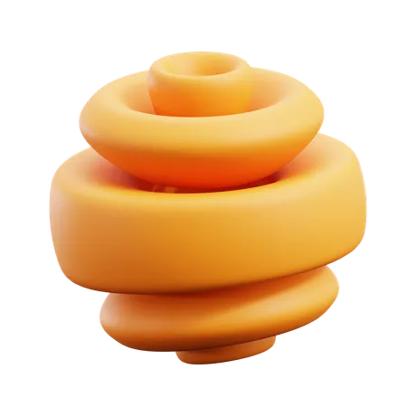 Free Icône de forme abstraite en spirale  3D Icon