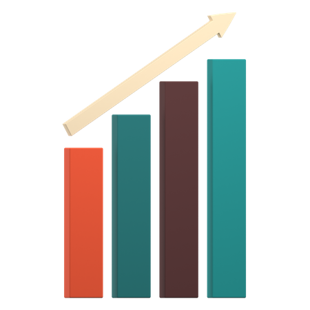 Free Increase Graph  3D Icon