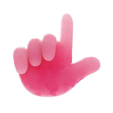 Free Index finger gesture  3D Illustration