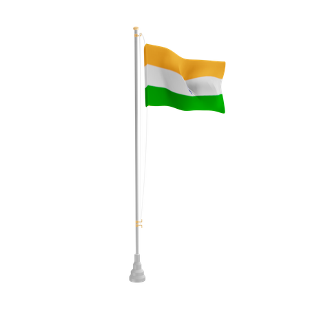 Free India  3D Flag