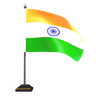 indian flag 3d illustration