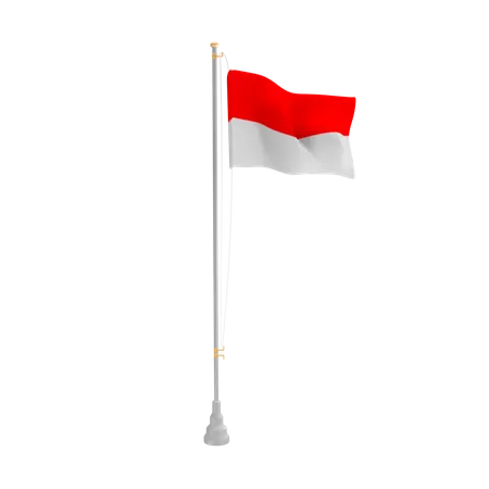 Free Indonesia  3D Flag