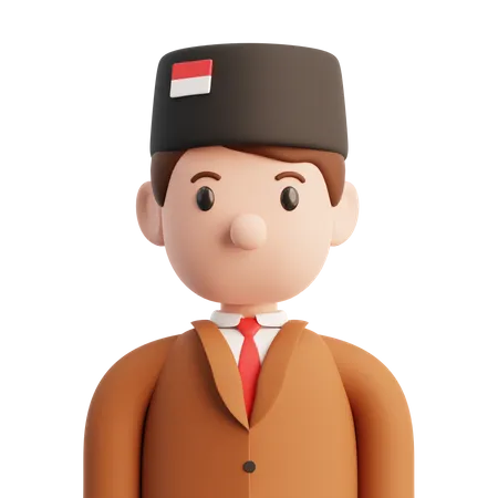 Free Indonesia Hero 3D Icon