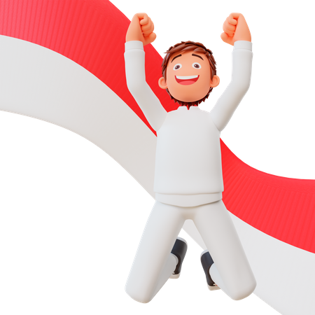 Free Indonesia independence day  3D Icon