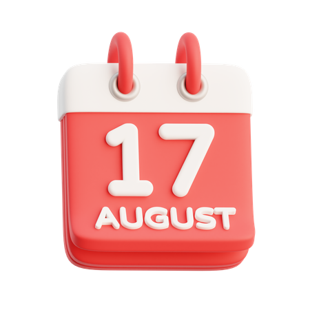 Free Indonesia Independence Day Calendar 3D Icon