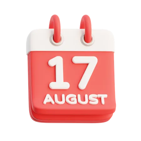 Free Indonesia Independence Day Calendar 3D Icon