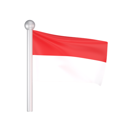 Free Indonesische flagge  3D Icon