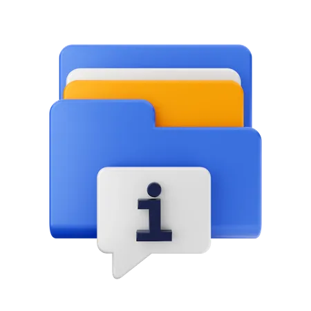 Free Info Folder  3D Icon