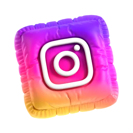 Free 3 D Inflated Instagram Logo 3D Icon