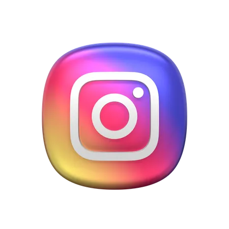 Free Instagram Social Media 3 D Icon Render 3D Icon