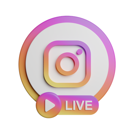 Free Instagram Live 3D Illustration