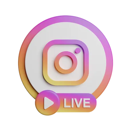 Free Instagram Live 3D Illustration