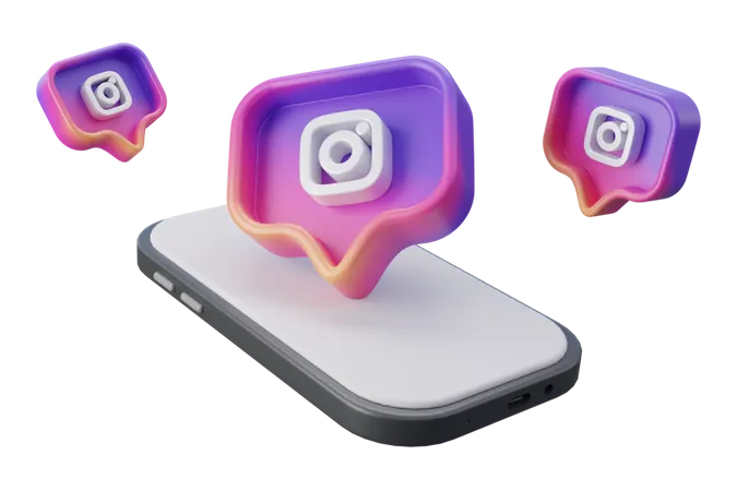 Free Instagram marketing  3D Icon