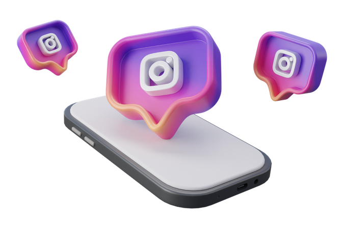 Free Instagram marketing  3D Icon