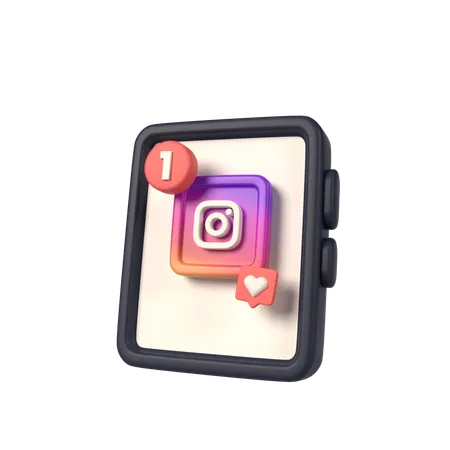 Free Instagram With Hanphone  3D Icon