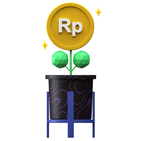 Free Investieren Sie Rupiah-Geld  3D Icon
