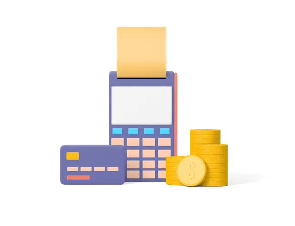 Free Invoice Machine  3D Icon