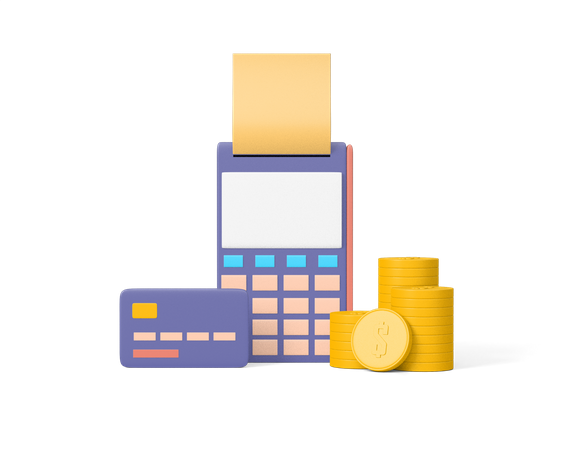 Free Invoice Machine  3D Icon